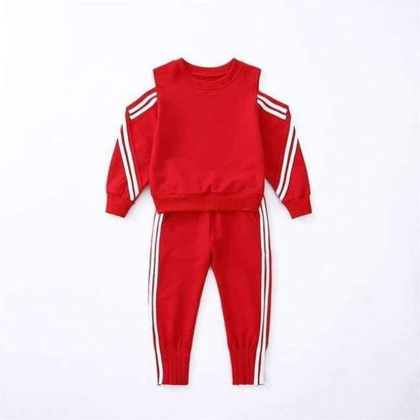 Planet Gates Red / 4T 5 6 7 8 9 10 11 12 13 Years Spring Clothes Set For Girls Teenagers 2018 Shirt + Pant 2pcs Children Clothing Set Meisjes Kleding