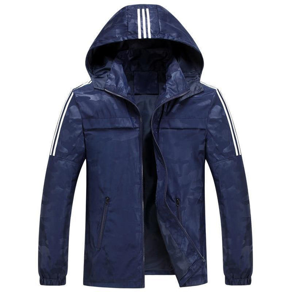 Planet Gates Red / 4XL Mens Loose Hooded Jackets Windbreaker Waterproof Jackets Men coat Spring Casual Coat for Male