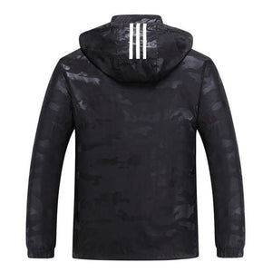 Planet Gates Red / 4XL Mens Loose Hooded Jackets Windbreaker Waterproof Jackets Men coat Spring Casual Coat for Male