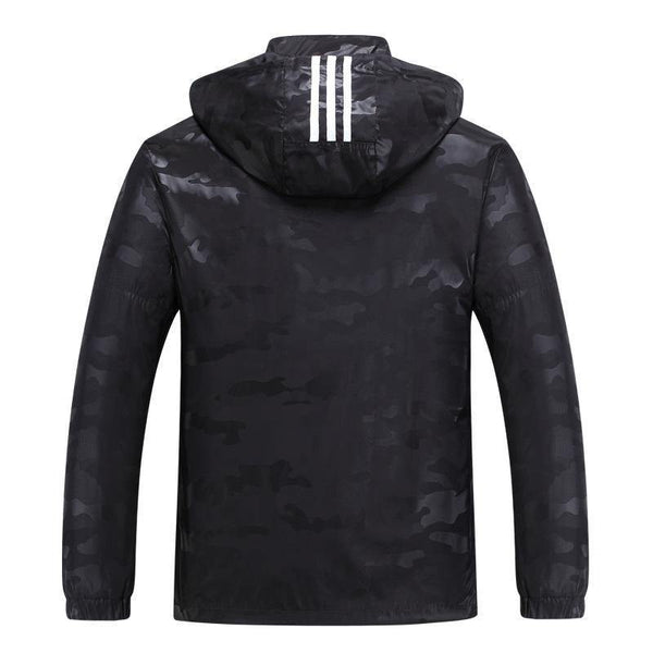 Planet Gates Red / 4XL Mens Loose Hooded Jackets Windbreaker Waterproof Jackets Men coat Spring Casual Coat for Male