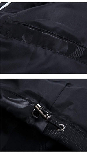 Planet Gates Red / 4XL Mens Loose Hooded Jackets Windbreaker Waterproof Jackets Men coat Spring Casual Coat for Male