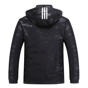 Planet Gates Red / 4XL Mens Loose Hooded Jackets Windbreaker Waterproof Jackets Men coat Spring Casual Coat for Male