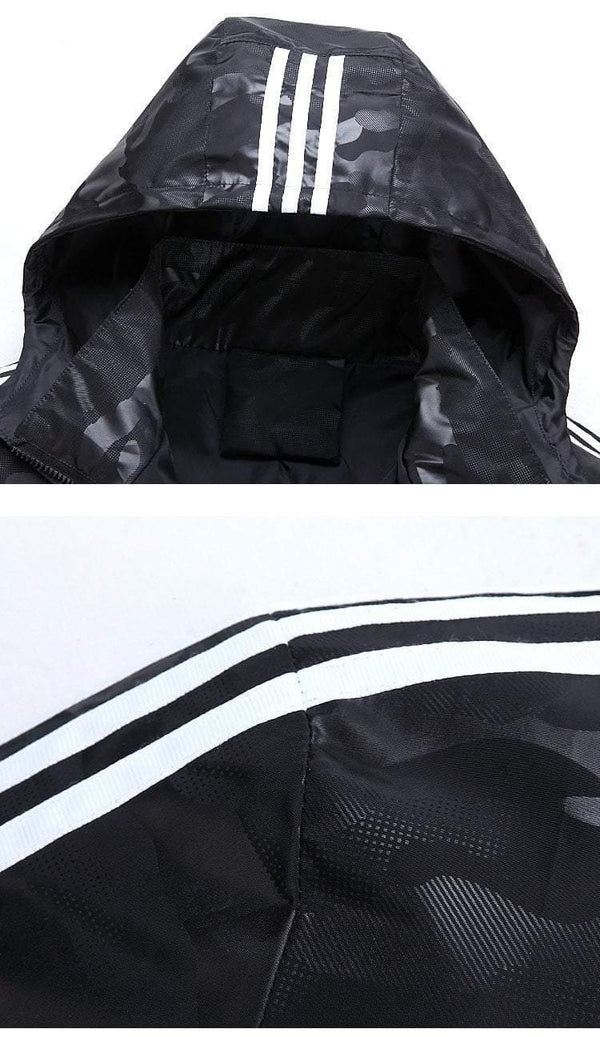 Planet Gates Red / 4XL Mens Loose Hooded Jackets Windbreaker Waterproof Jackets Men coat Spring Casual Coat for Male