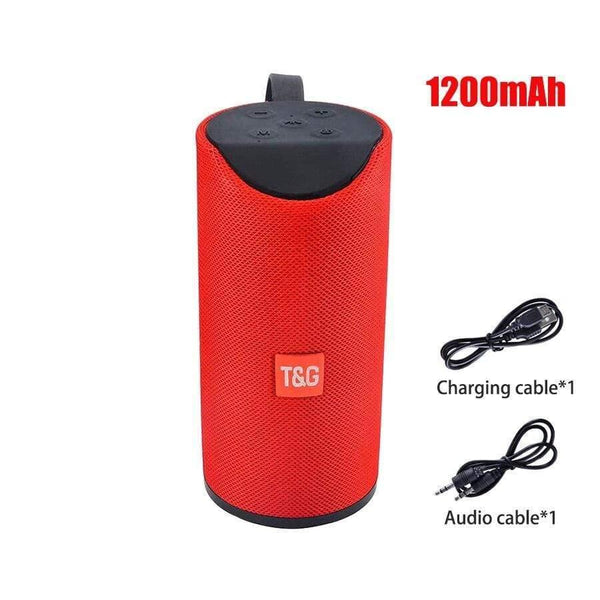 Planet Gates Red 5.0 Bluetooth Speaker Portable Outdoor Loudspeaker Wireless Mini Column 3D Stereo Music Surround Support FM TFCard Bass Box