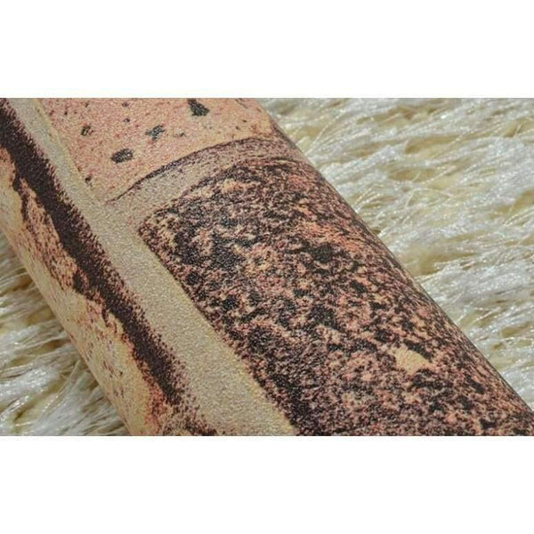 Planet Gates Red / 5.3㎡ Brick Stone Wall Paper Chinese Rustic Vintage 3D PVC Exfoliator Embossed Washable WallPaper Livingroom Backdrop WallCovering 10M