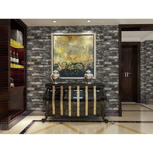 Planet Gates Red / 5.3㎡ Brick Stone Wall Paper Chinese Rustic Vintage 3D PVC Exfoliator Embossed Washable WallPaper Livingroom Backdrop WallCovering 10M