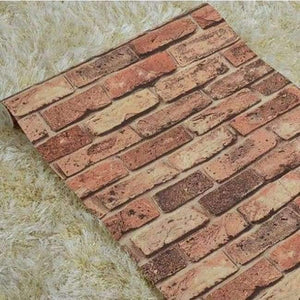 Brick Stone Wall Paper Chinese Rustic Vintage 3D PVC Exfoliator Embossed Washable WallPaper Livingroom Backdrop WallCovering 10M - Planet Gates