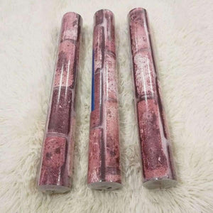 Planet Gates Red / 5.3㎡ Brick Stone Wall Paper Chinese Rustic Vintage 3D PVC Exfoliator Embossed Washable WallPaper Livingroom Backdrop WallCovering 10M