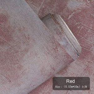 Planet Gates Red / 5.3㎡ Retro Plain Grey Cement PVC Vinyl Wallpaper For Walls Living Room Bar Cafe Restaurant Clothing Shop Background Wallpaper Roll