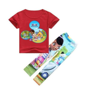 Planet Gates Red / 5 Cotton T-shirts Leggings for Girls Flower Pants for Girls Children Cartoon Tinycottons Leginsy Kids Sport Suit