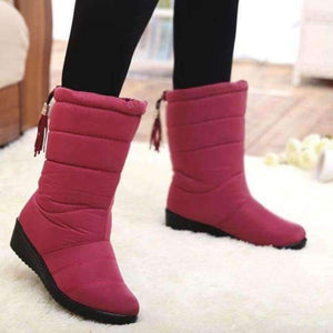 Planet Gates Red / 5 Fashion Women Boots Female Tassel Winter Ankle Boots Shoes Down Wedges Snow Boots Ladies Shoes Woman Warm