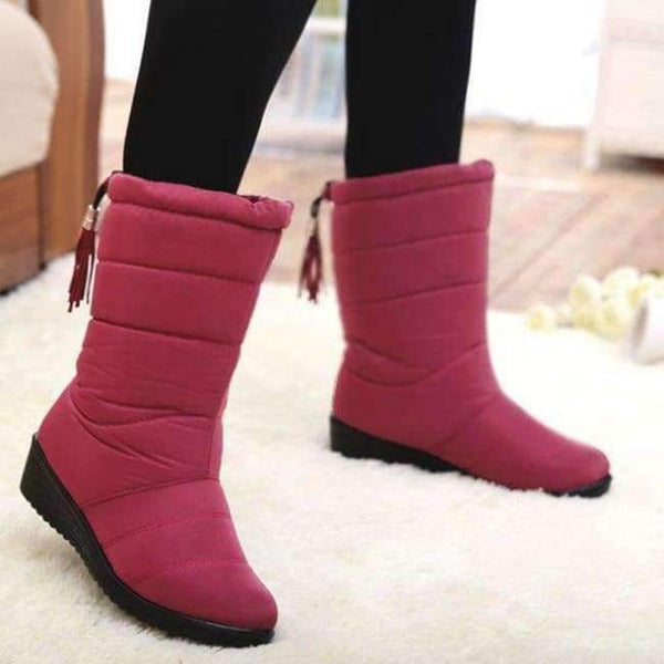 Planet Gates Red / 5 Fashion Women Boots Female Tassel Winter Ankle Boots Shoes Down Wedges Snow Boots Ladies Shoes Woman Warm