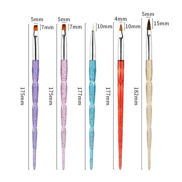 Planet Gates Red 5 Pcs/Sets Nail Art Pen 2 In 1 Double Ends Dotting Drawing Painting UV Gel Liner Polish Brush Set Nail Art Dotting Tools