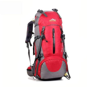 Planet Gates Red / 50 - 70L / Russian Federation Travel Hiking Backpack 50L, Sports Bag For Women Men, Outdoor Camping Climbing Bag, Mountaineering Rucksack