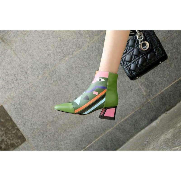 Planet Gates red 5cm / 11 FEDONAS Fashion Brand Women Ankle Snow Boots Warm High Heels Martin Shoes Woman Party Wedding Pumps Basic Genuine Leather Boots