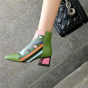 Planet Gates red 5cm / 11 FEDONAS Fashion Brand Women Ankle Snow Boots Warm High Heels Martin Shoes Woman Party Wedding Pumps Basic Genuine Leather Boots