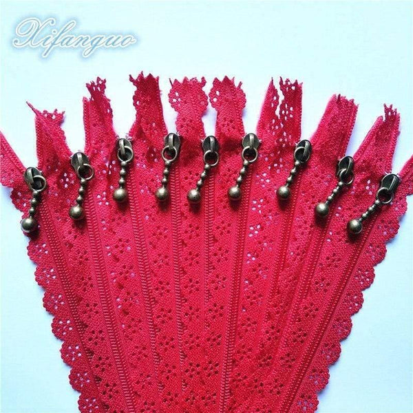 Planet Gates Red / 5pcs / 25cm 5/10pcs 25cm 10 Inch DIY 3# Nylon Coil Flower Zipper For DIY Sewing Tailor Handicraft Bed Bag (20 Colors) #