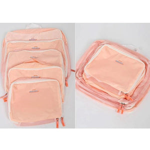 Planet Gates Red 5PCS Set Fashion Clothes Organizer Travel Bag Large Capacity Bag Women Folding Bag Unisex Luggage Traveling Handbag tailor-made