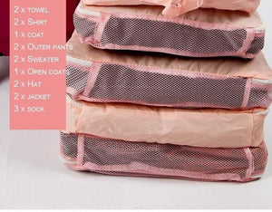 Planet Gates Red 5PCS Set Fashion Clothes Organizer Travel Bag Large Capacity Bag Women Folding Bag Unisex Luggage Traveling Handbag tailor-made