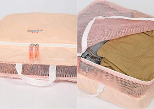 Planet Gates Red 5PCS Set Fashion Clothes Organizer Travel Bag Large Capacity Bag Women Folding Bag Unisex Luggage Traveling Handbag tailor-made