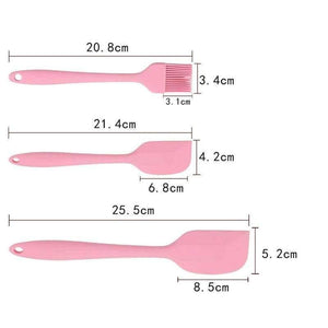 Planet Gates Red 5Pcs/Set Pink or Red Silicone Cooking Tool Sets Egg Beater Spoon Spatula Oil Brush Kitchenware Kitchen Utensils Sets with Box