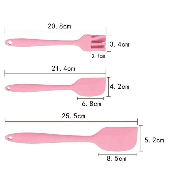Planet Gates Red 5Pcs/Set Pink or Red Silicone Cooking Tool Sets Egg Beater Spoon Spatula Oil Brush Kitchenware Kitchen Utensils Sets with Box