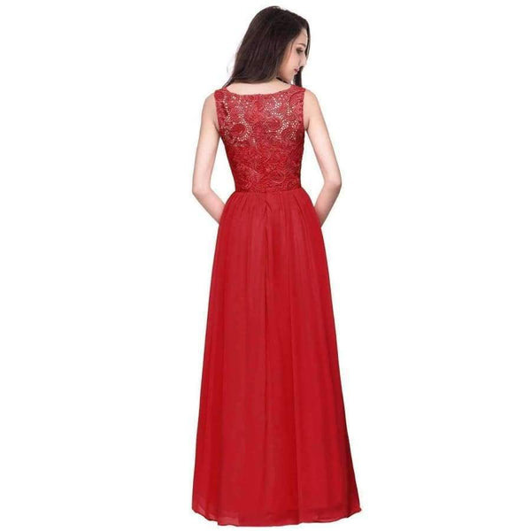 Planet Gates red / 6 Dark Navy Chiffon Bridesmaid Dresses Long 2017 Sleeveless Wedding Party Dresses Royal Blue Formal Dresses Under $50
