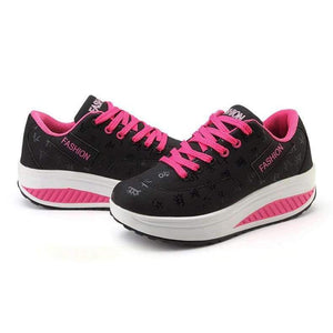 Planet Gates Red / 6 Hot Women Sneakers 2018 Breathable Waterproof Wedges Platform Vulcanize Shoes Woman Pu Leather Women Casual Shoes tenis feminino