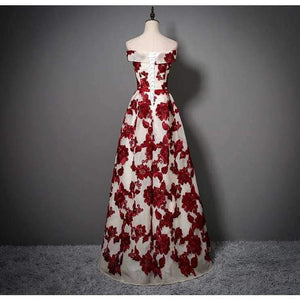 Planet Gates Red / 6 New A Line 2017 Flowers Boat Neck Long Evening Dresses Bow Sleeveless Elegant Sashes Party Prom Gowns