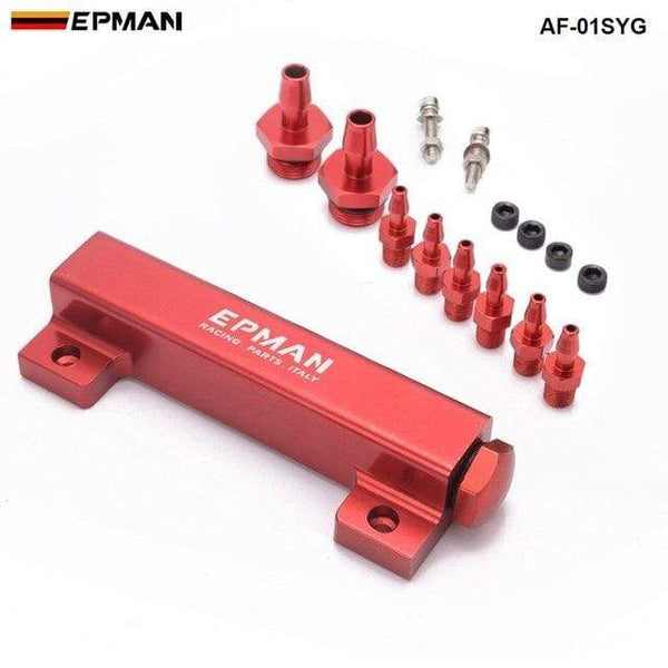 Planet Gates Red 6 Ports 1/8 NPT Aluminum Turbo Wastegate Boost Vacuum Intake Manifold Kit For Nissan Fits: More than one AF-01SYG