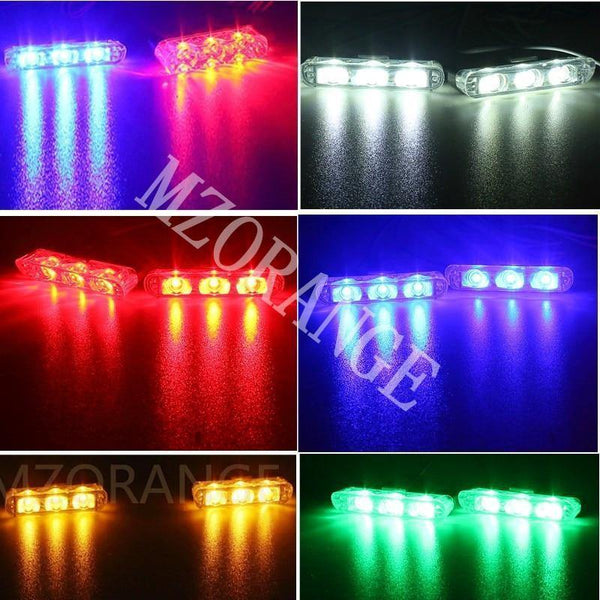 Planet Gates Red / 6000K Wireless Remote 4x3/led Ambulance Police light DC 12V Strobe Warning light for Car Truck Emergency Light Flashing Firemen Lights