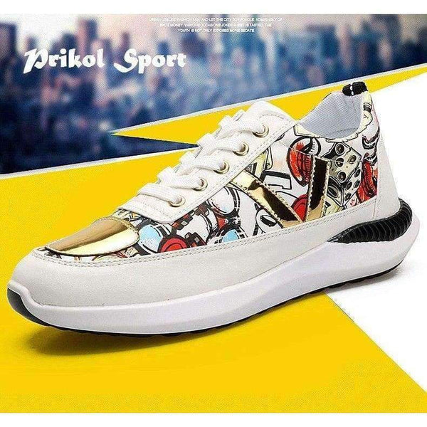 Planet Gates Red / 7.5 Hip Hop Graffiti Design Spring New Sport Shoes Men Tennis Sneakers Training Zapatillas Hombre Cap Toe Krasovki Obuv