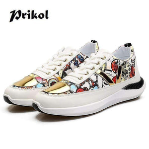 Planet Gates Red / 7.5 Hip Hop Graffiti Design Spring New Sport Shoes Men Tennis Sneakers Training Zapatillas Hombre Cap Toe Krasovki Obuv