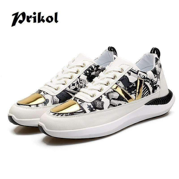 Planet Gates Red / 7.5 Hip Hop Graffiti Design Spring New Sport Shoes Men Tennis Sneakers Training Zapatillas Hombre Cap Toe Krasovki Obuv