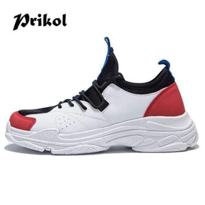 Planet Gates Red / 7.5 Style Candy Colorful Men Sport Shoes Breathable Leather Man Tennis Sneaker Handsome Zapatillas Zapato Calcado