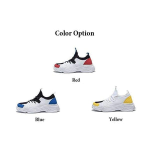 Planet Gates Red / 7.5 Style Candy Colorful Men Sport Shoes Breathable Leather Man Tennis Sneaker Handsome Zapatillas Zapato Calcado