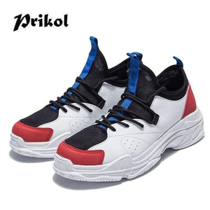 Planet Gates Red / 7.5 Style Candy Colorful Men Sport Shoes Breathable Leather Man Tennis Sneaker Handsome Zapatillas Zapato Calcado