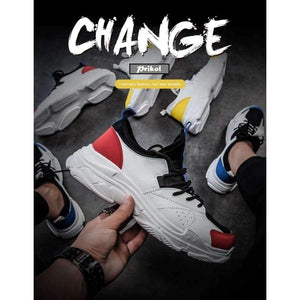 Planet Gates Red / 7.5 Style Candy Colorful Men Sport Shoes Breathable Leather Man Tennis Sneaker Handsome Zapatillas Zapato Calcado