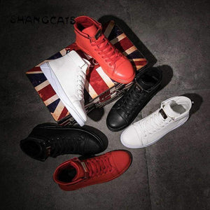 Trend 2018 Mens Vulcanized Shoes Black High Top Lace-Up Autumn Winter Casual Canvas Shoes For Men Boys Sneakers Without Lace