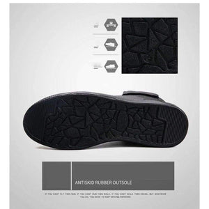 Planet Gates Red / 7.5 Trend 2018 Men's Vulcanized Shoes Black High Top Lace-up Autumn Winter Casual Canvas Shoes For Men Boys Sneakers Without Lace