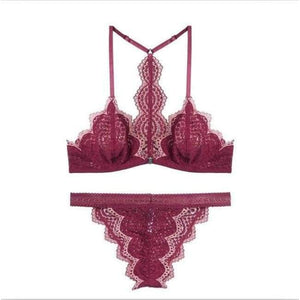 Planet Gates Red / 70B For 32B Women's underwear 2018 Women Sexy Lace Lingerie set Front Closure brassiere Fashion Women thin bralette lounge bra set