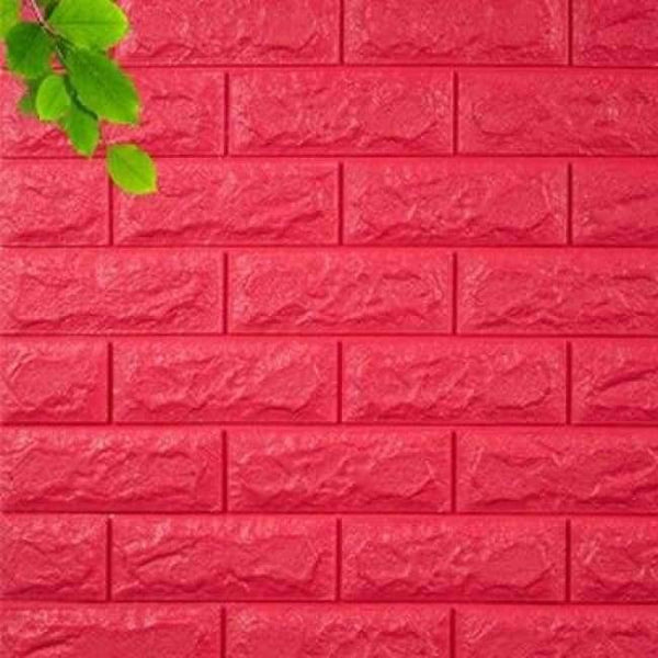 Planet Gates Red / 70cmX77cm Waterproof Foam Brick 3D Wall Panel DIY Self Adhesive Wallpaper For Kids Room Bedroom Wall Decor 3D Brick Living Room Wall Paper