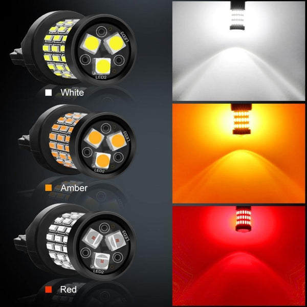 Planet Gates Red / 7440 W21W 2pcs T20 7440 W21W WY21W LED 7443 SRCK W21/5W LED Bulbs 12V Car Lights Turn Signal Brake Reverse Tail Lamp Auto 1200LM