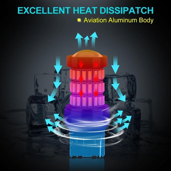 Planet Gates Red / 7440 W21W 2pcs T20 7440 W21W WY21W LED 7443 SRCK W21/5W LED Bulbs 12V Car Lights Turn Signal Brake Reverse Tail Lamp Auto 1200LM