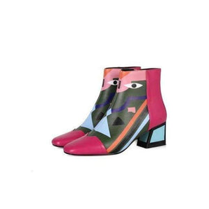 Planet Gates red 7cm / 11 FEDONAS Fashion Brand Women Ankle Snow Boots Warm High Heels Martin Shoes Woman Party Wedding Pumps Basic Genuine Leather Boots