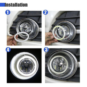 Planet Gates Red / 80MM 1Pair COB 60mm 80mm 120mm 12V DC With Cover Halo Rings 70mm 90mm 100mm 110mm Angel Angelic Eyes LED Car Lights Auto