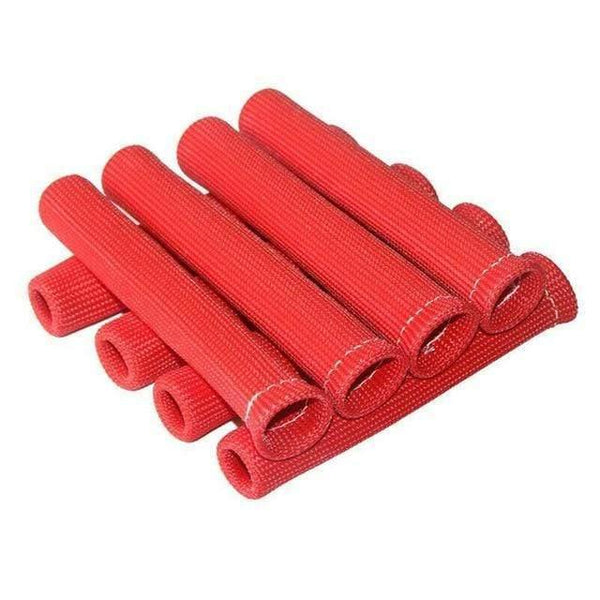 Planet Gates Red 8pcs Black Red Blue 1200 Universal Spark Plug Wire Boots Heat Shield Protector Sleeve  For GM Chevy Ford