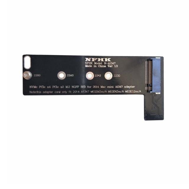 Planet Gates A1347 64GB 128GB 256GB 512GB 1TB NVMe M.2 NGFF PCIe SSD for Late 2014 Mac Mini MEGEN2 MEGEM2 MEGEQ2 Adapter Card Convert Adapter