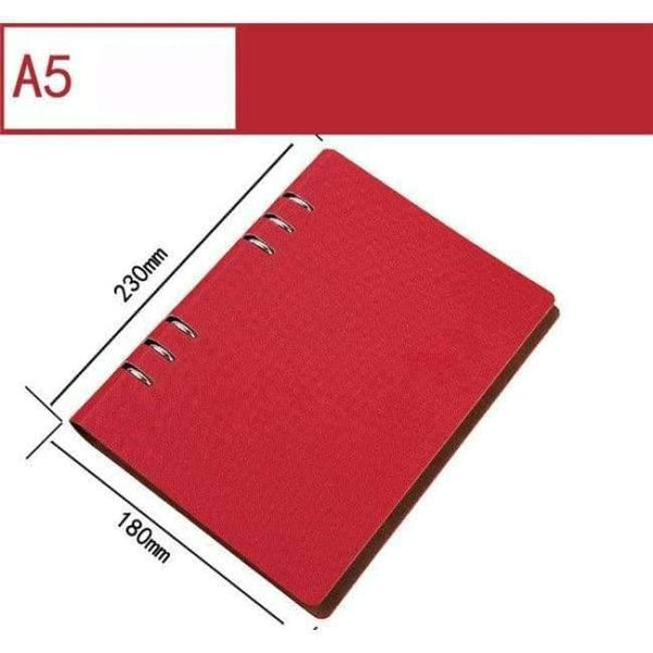 Planet Gates red / A5 A5 Dokibook Spiral Notebook Leather Cover Organizer Writing Pads LOGO Customized Notebooks And Agenda Planner Journal Book