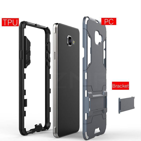 Planet Gates Red / A8 Plus 2018 ZNP Shockproof Holder Protective Phone Case For Samsung Galaxy A3 A5 A7 J5 J7 2016 2017 Cover For Samsung A8 Plus 2018 Case Capa